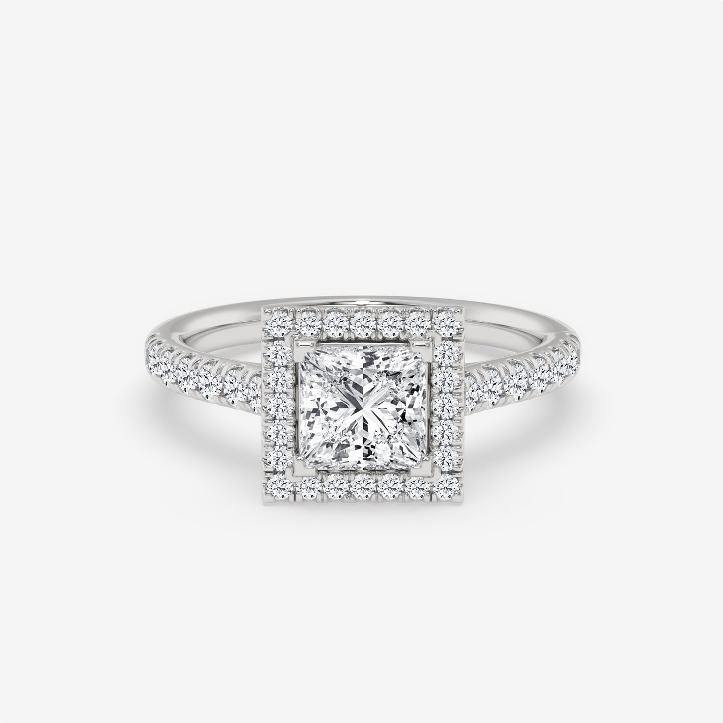 Princess Halo Pavé Ring