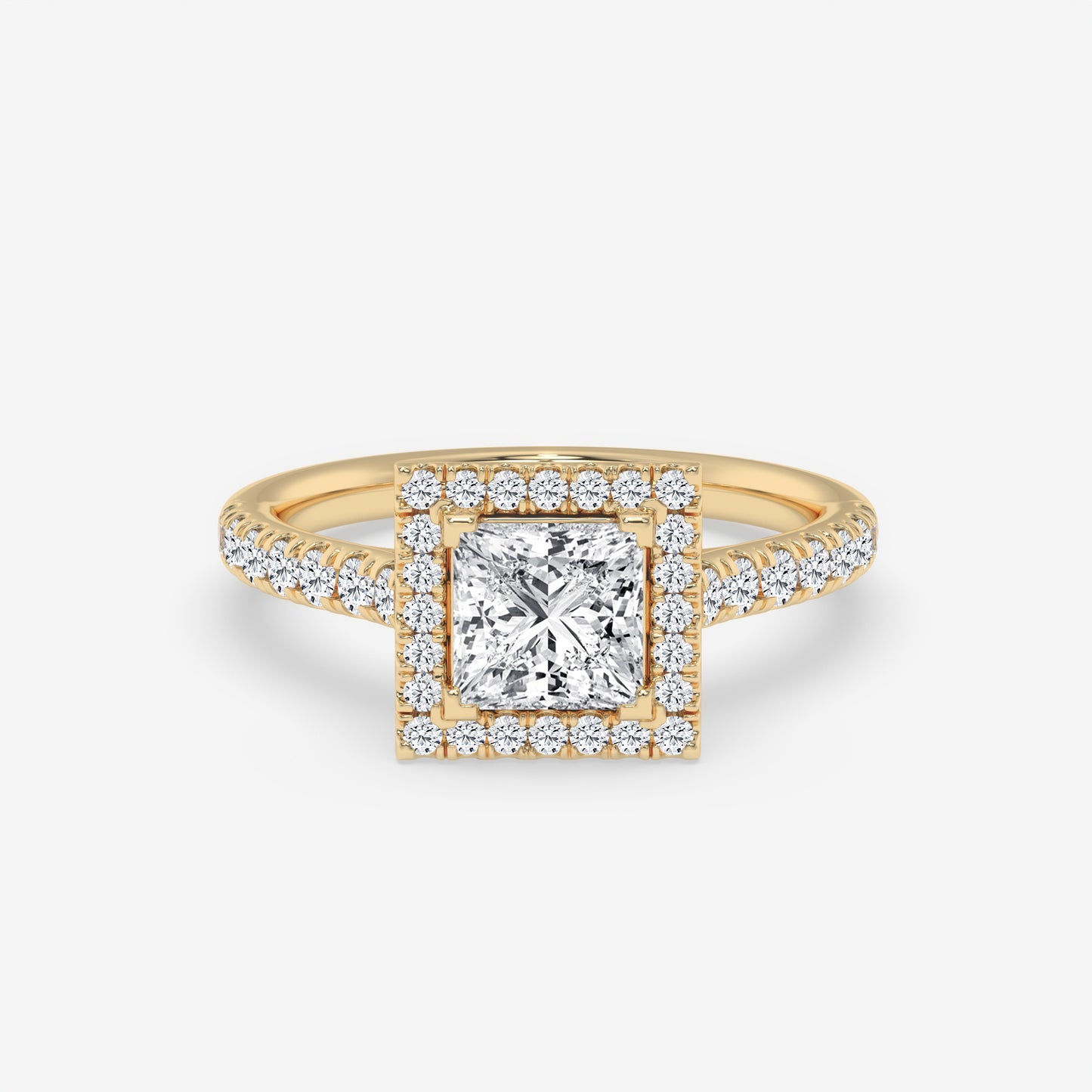 Princess Halo Pavé Ring