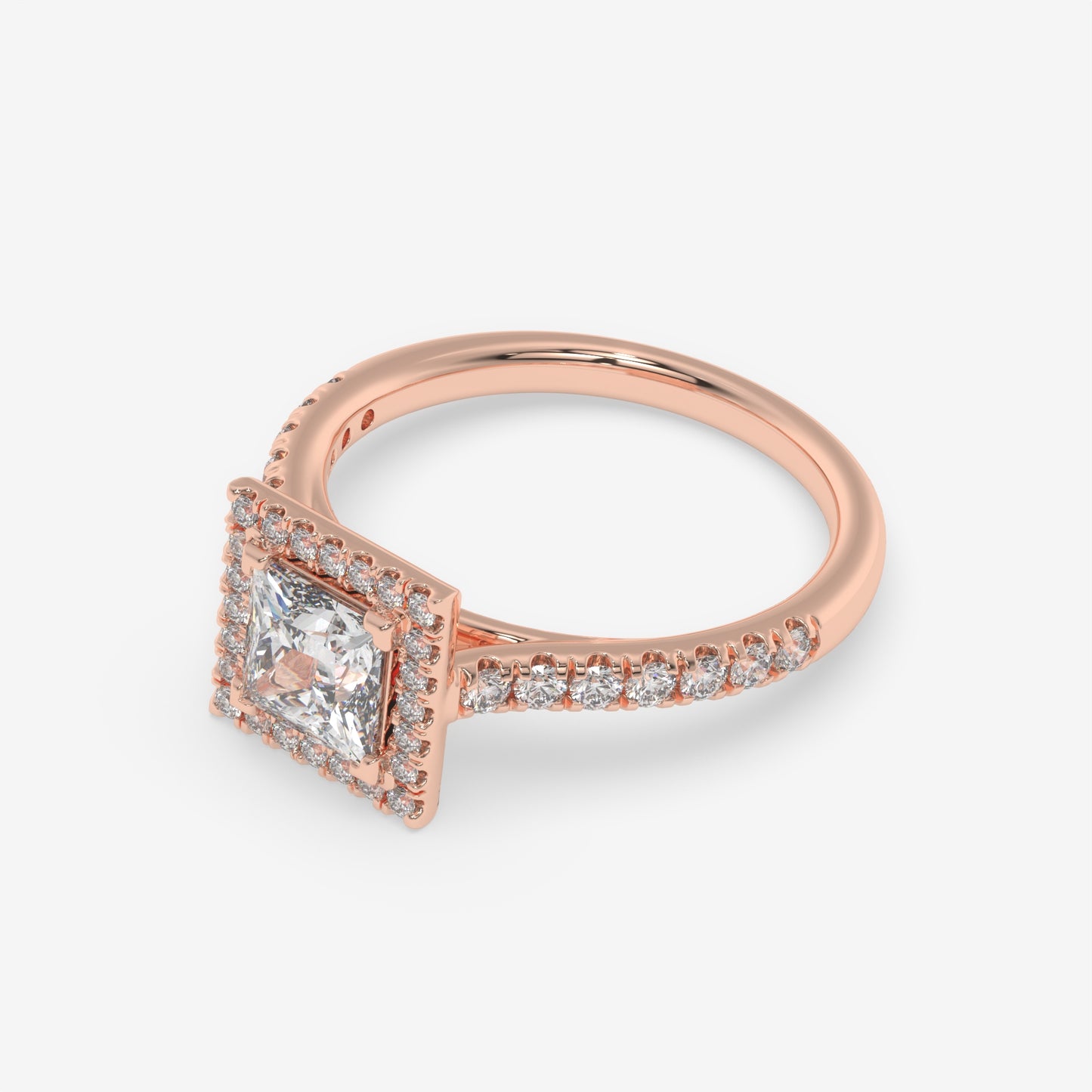 Princess Halo Pavé Ring