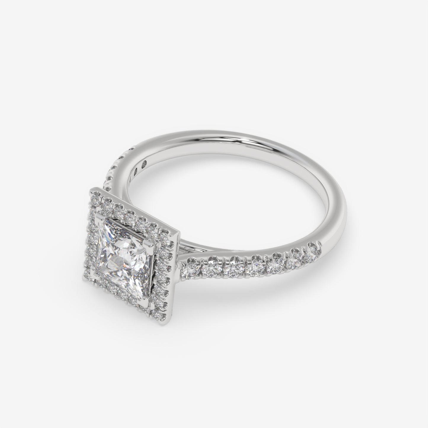 Princess Halo Pavé Ring