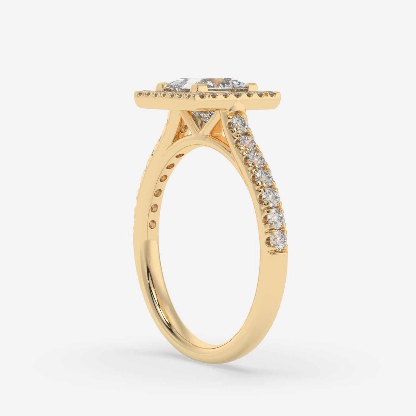 Princess Halo Pavé Ring