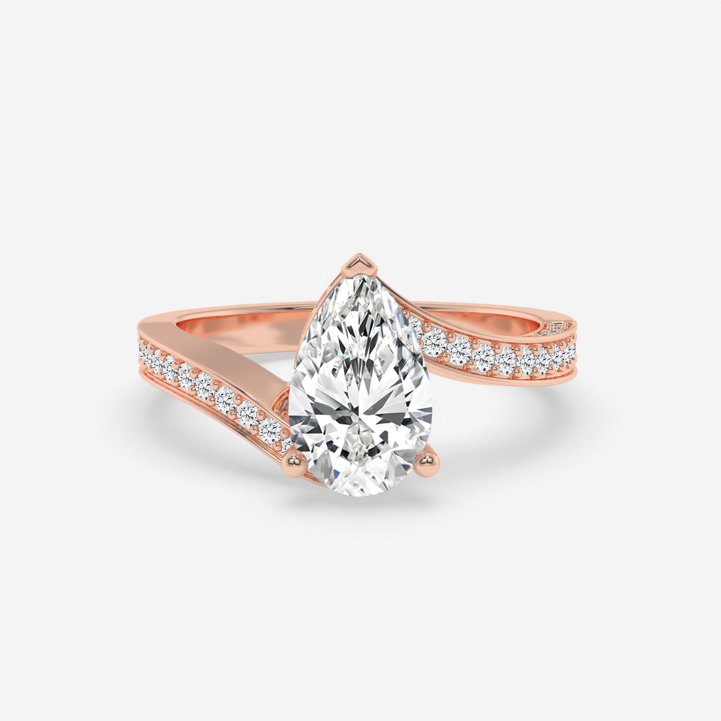 Sovereign Curve Pear Ring