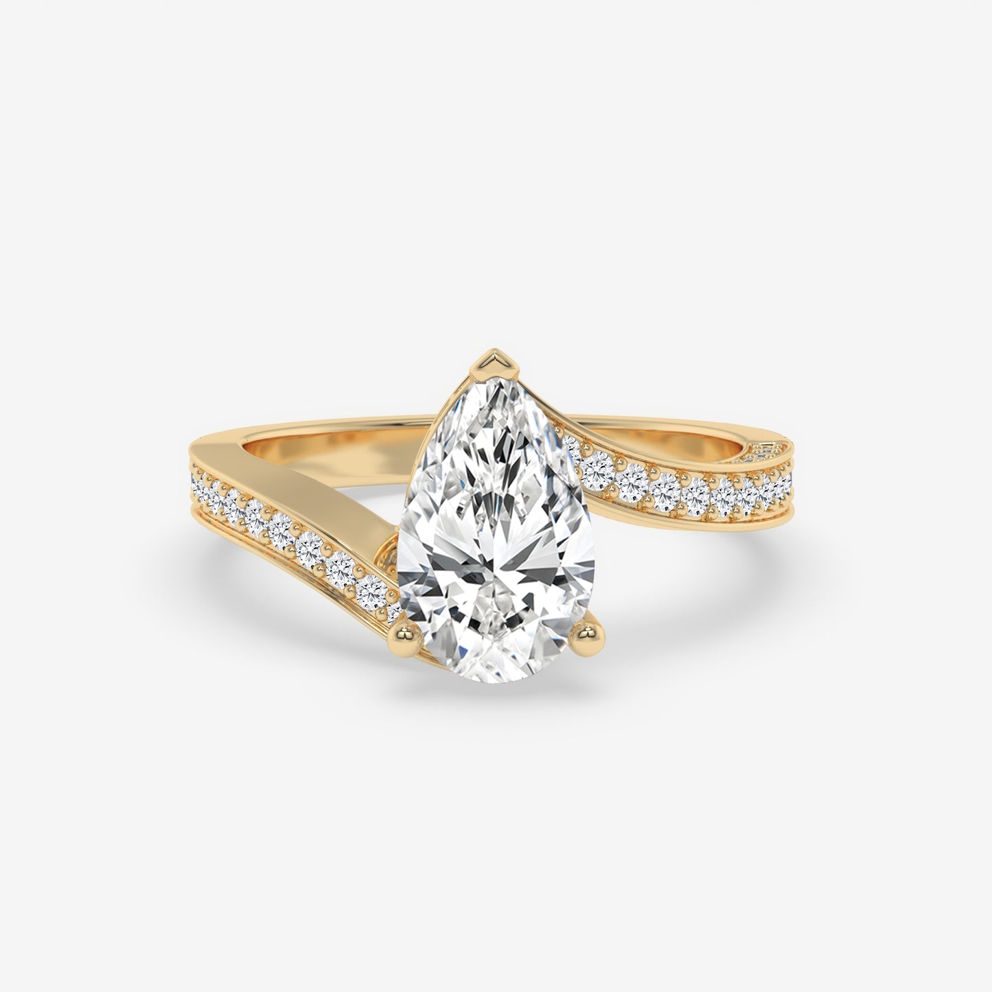 Sovereign Curve Pear Ring