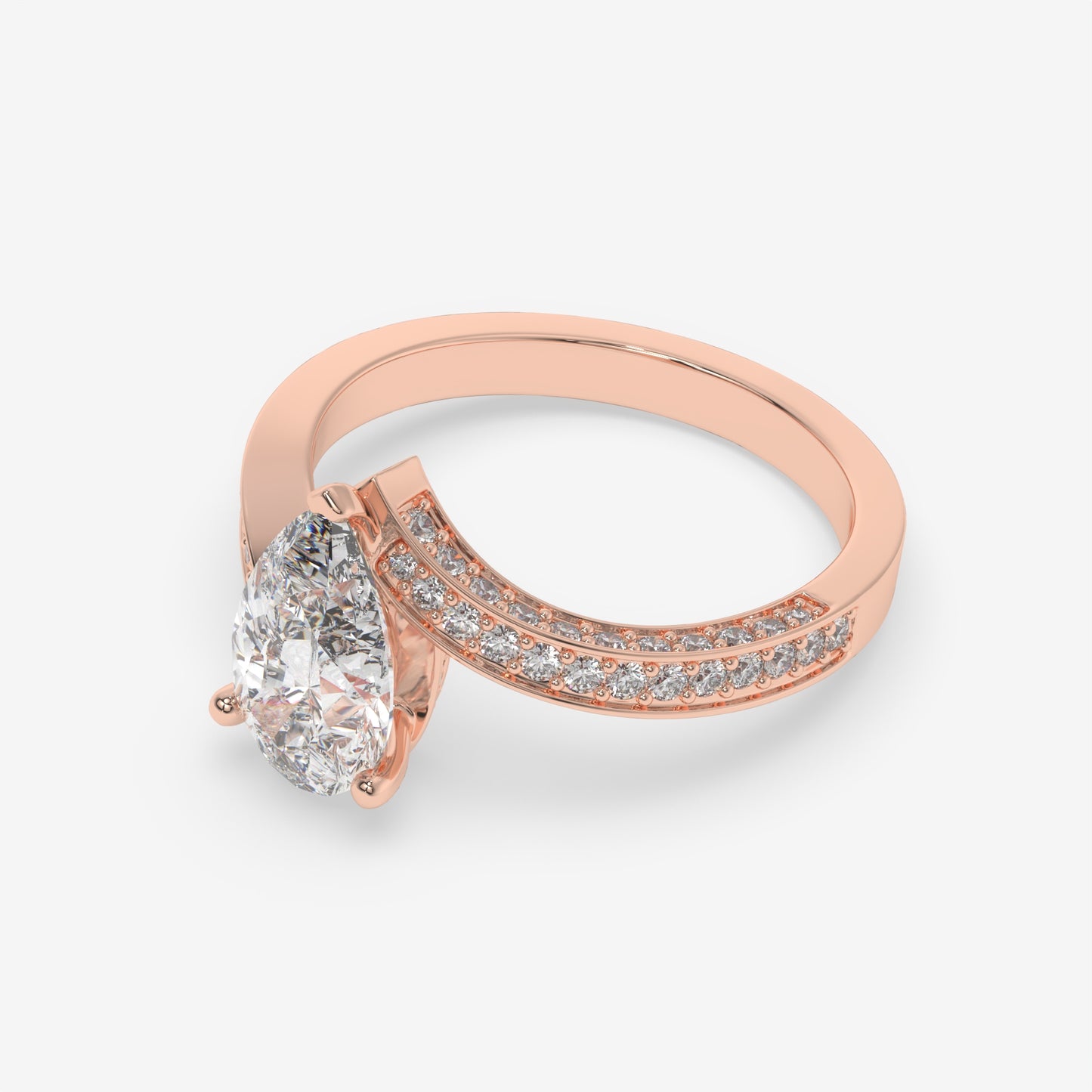 Sovereign Curve Pear Ring