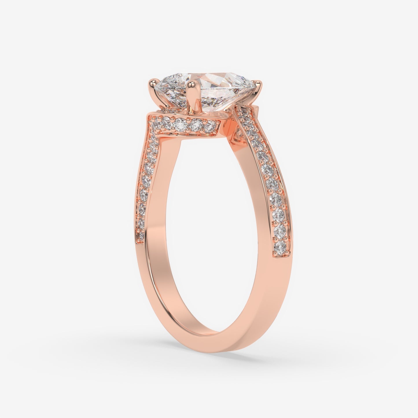 Sovereign Curve Pear Ring
