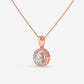Halo Elegance Diamond Pendant - Round