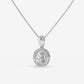 Halo Elegance Diamond Pendant - Round