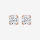 Radiant Round Solitaire Diamond Studs