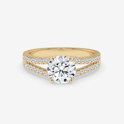 Radiance Split Shank Diamond Engagement Ring - Round