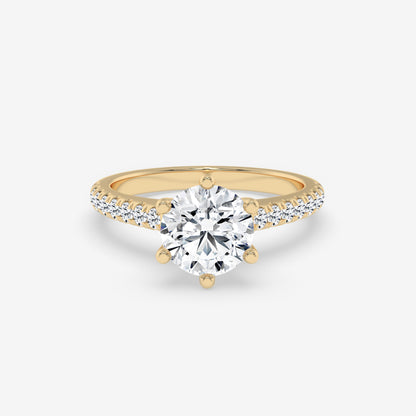 Classic Six-Prong Diamond Engagement Ring - Round