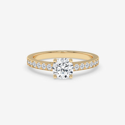 Channel-Set Diamond Engagement Ring - Round