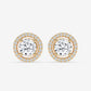 Floating Halo Stud Earrings - Round