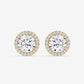 Halo Stud Earrings - Round