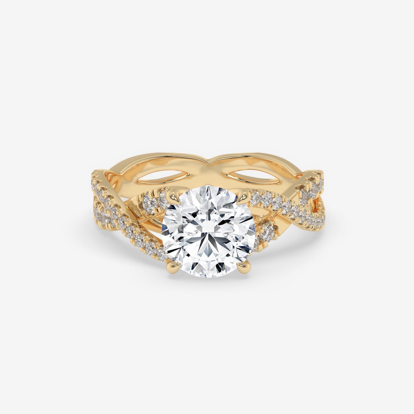 Twisting Elegance Diamond Ring - Round