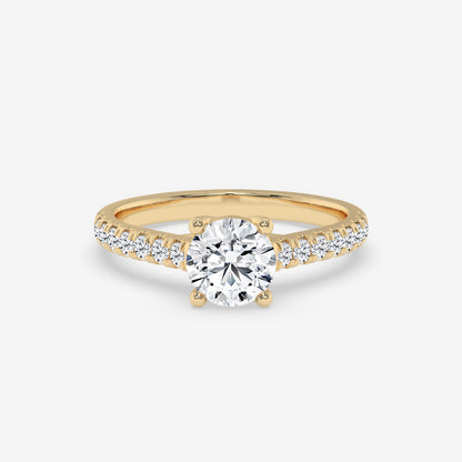 Classic Pavé Diamond Engagement Ring - Round