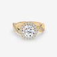 Celestial Twist Halo Ring - Round
