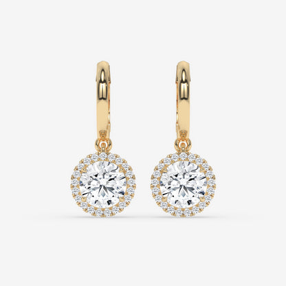 Eternal Halo Stud Earrings - Round