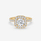 Seraphina Cushion Halo Engagement Ring - Round