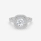Double Halo Diamond Engagement Ring - Round