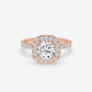 Seraphina Cushion Halo Engagement Ring - Round