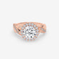 Celestial Twist Halo Ring - Round