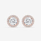 Halo Stud Earrings - Round
