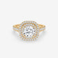 Double Halo Diamond Engagement Ring - Round