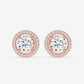 Floating Halo Stud Earrings - Round