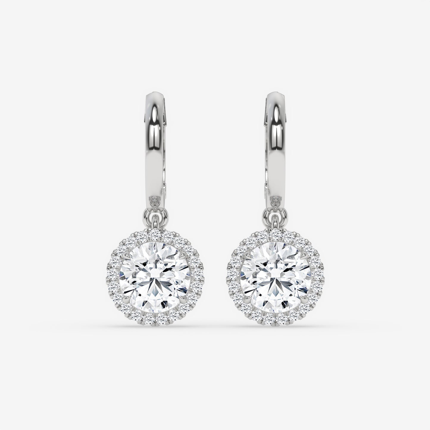 Eternal Halo Stud Earrings - Round