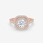 Double Halo Diamond Engagement Ring - Round