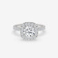 Seraphina Cushion Halo Engagement Ring - Round