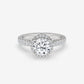 Aurora Halo Split-Shank Engagement Ring - Round