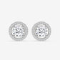 Floating Halo Stud Earrings - Round