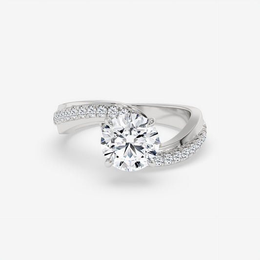 Celestia Twisted Shank Engagement Ring - Round