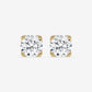 Radiant Round Solitaire Diamond Studs