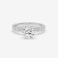 Vintage Floral Six Prong Ring - Round