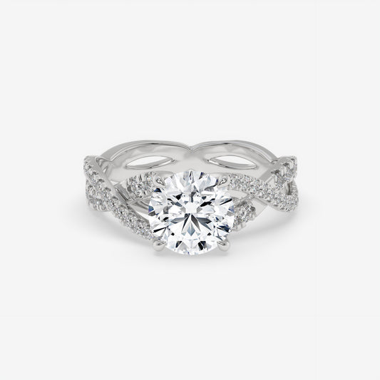 Twisting Elegance Diamond Ring - Round