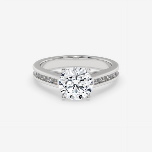 Radiance Channel Solitaire Ring - Round
