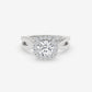 Twisted Halo Cushion-Cut Engagement Ring