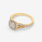 Celestial Halo Split-Shank Engagement Ring - Round