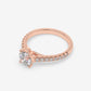Classic Pavé Diamond Engagement Ring - Round