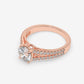 Radiance Split Shank Diamond Engagement Ring - Round