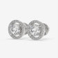 Floating Halo Stud Earrings - Round