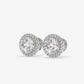Halo Stud Earrings - Round
