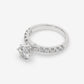 Vintage Floral Six Prong Ring - Round
