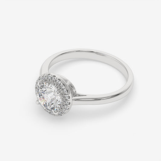 Eternal Radiance Halo Ring - Round