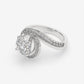 Eternelle Swirl Diamond Engagement Ring - Round