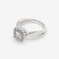 Twisted Halo Cushion-Cut Engagement Ring