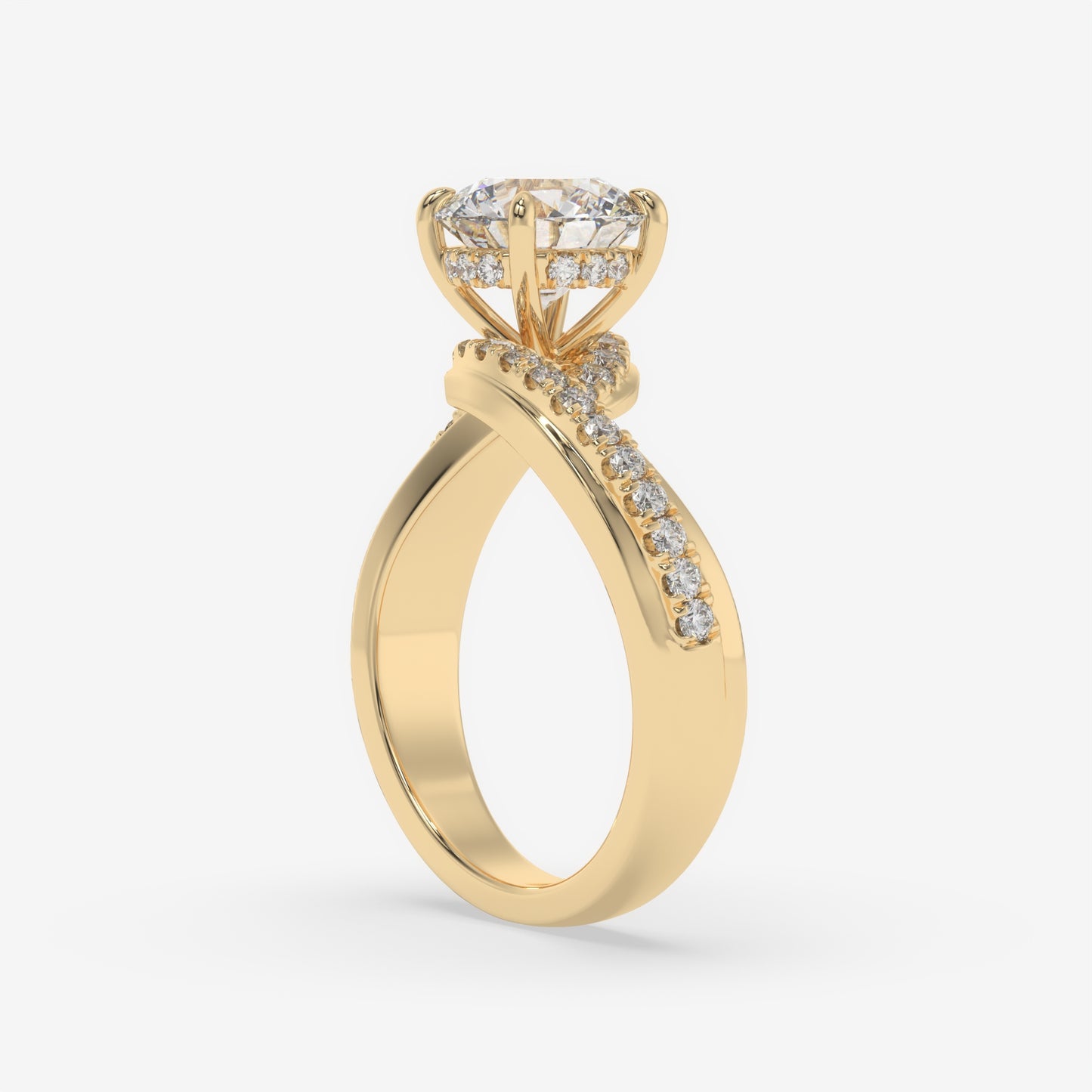 Celestia Twisted Shank Engagement Ring - Round