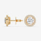 Floating Halo Stud Earrings - Round
